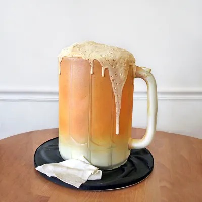 Beer Mug Fondant Cake 